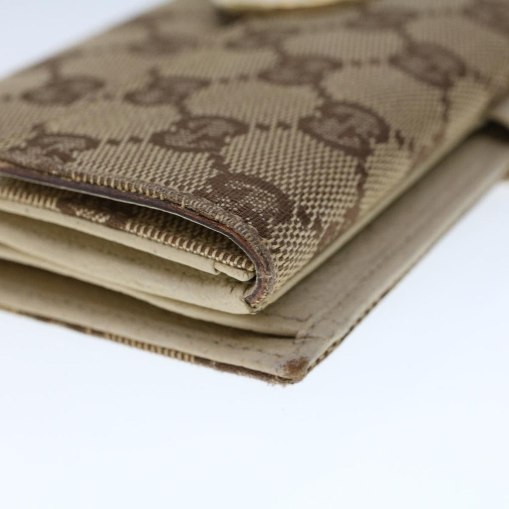 GUCCI GG Canvas Long Wallet Beige 120931 ep1722