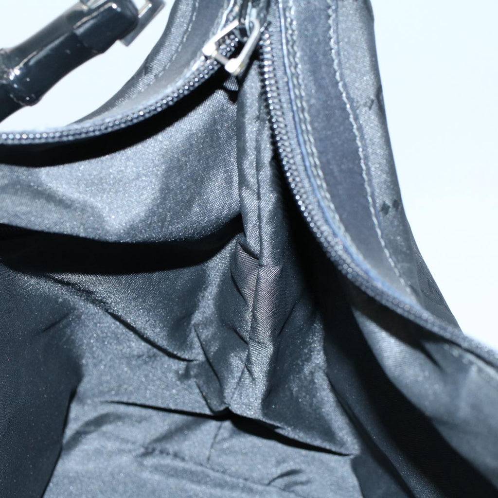 GUCCI GG Canvas Bamboo Shoulder Bag Black 000 0531 002058 ep1777