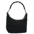 GUCCI GG Canvas Bamboo Shoulder Bag Black 000 0531 002058 ep1777
