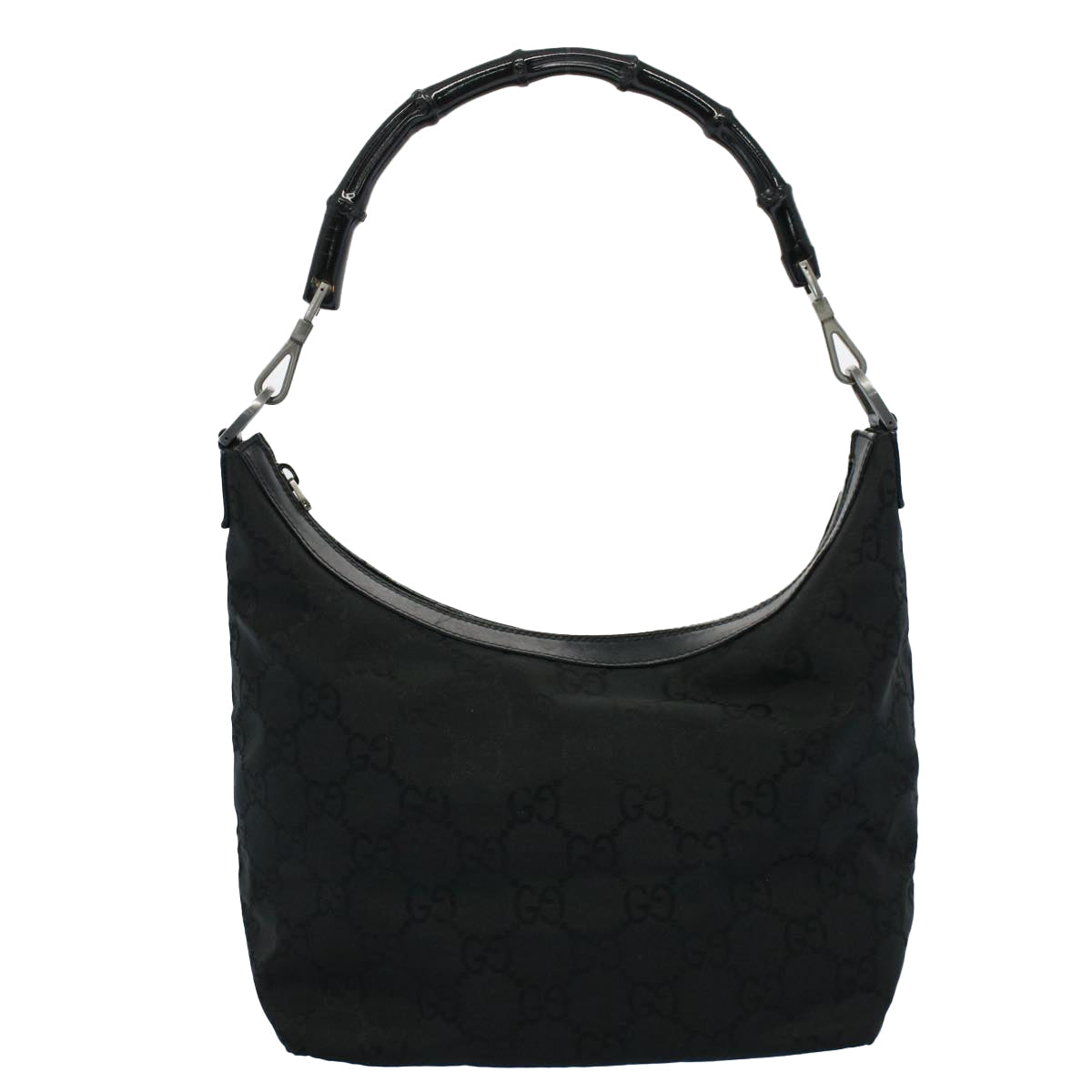 GUCCI GG Canvas Bamboo Shoulder Bag Black 000 0531 002058 ep1777