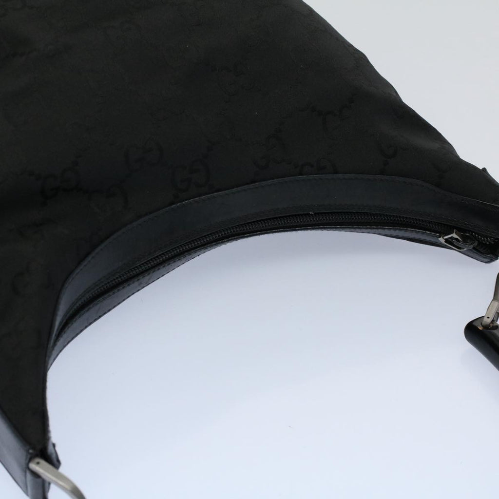 GUCCI GG Canvas Bamboo Shoulder Bag Black 000 0531 002058 ep1777