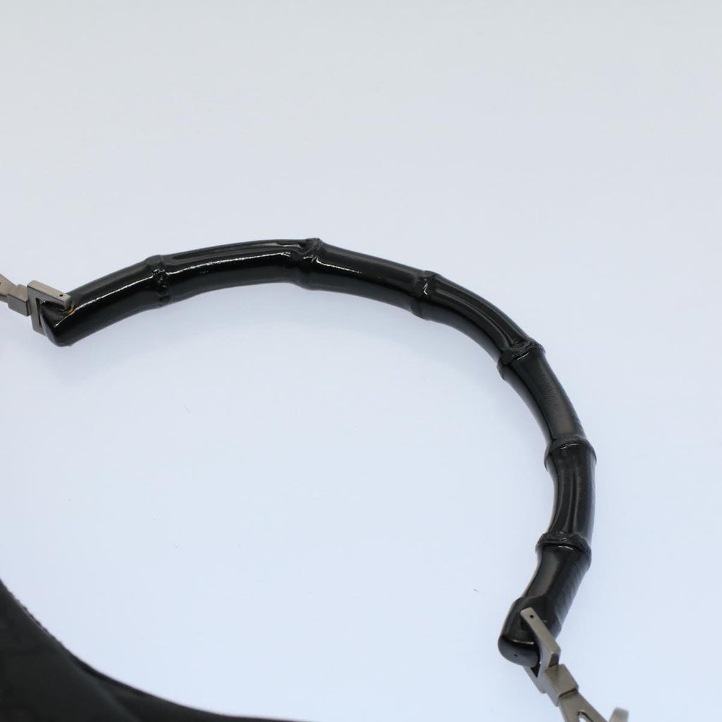 GUCCI GG Canvas Bamboo Shoulder Bag Black 000 0531 002058 ep1777