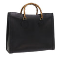 GUCCI Bamboo Hand Bag Leather Black 002 1186 0259 ep1809