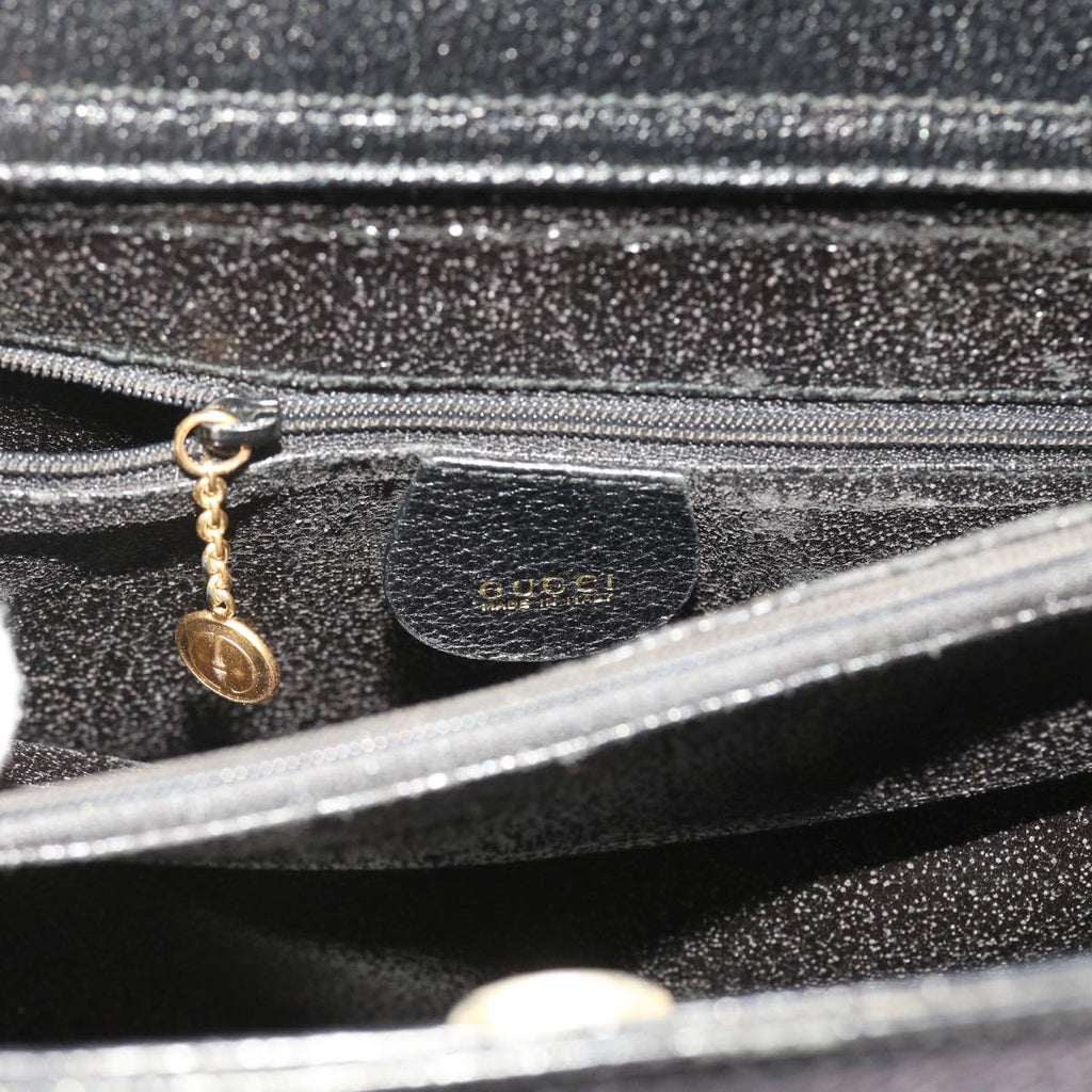 GUCCI Bamboo Hand Bag Leather Black 002 1186 0259 ep1809