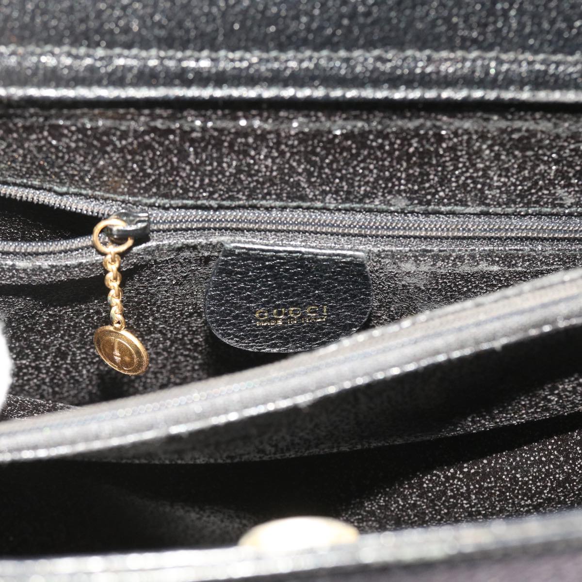 GUCCI Bamboo Hand Bag Leather Black 002 1186 0259 ep1809