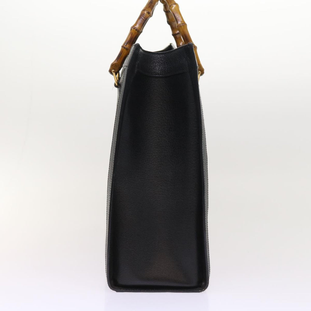 GUCCI Bamboo Hand Bag Leather Black 002 1186 0259 ep1809