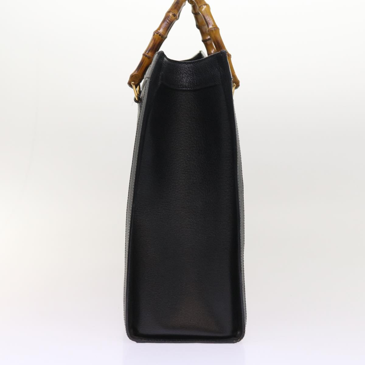 GUCCI Bamboo Hand Bag Leather Black 002 1186 0259 ep1809