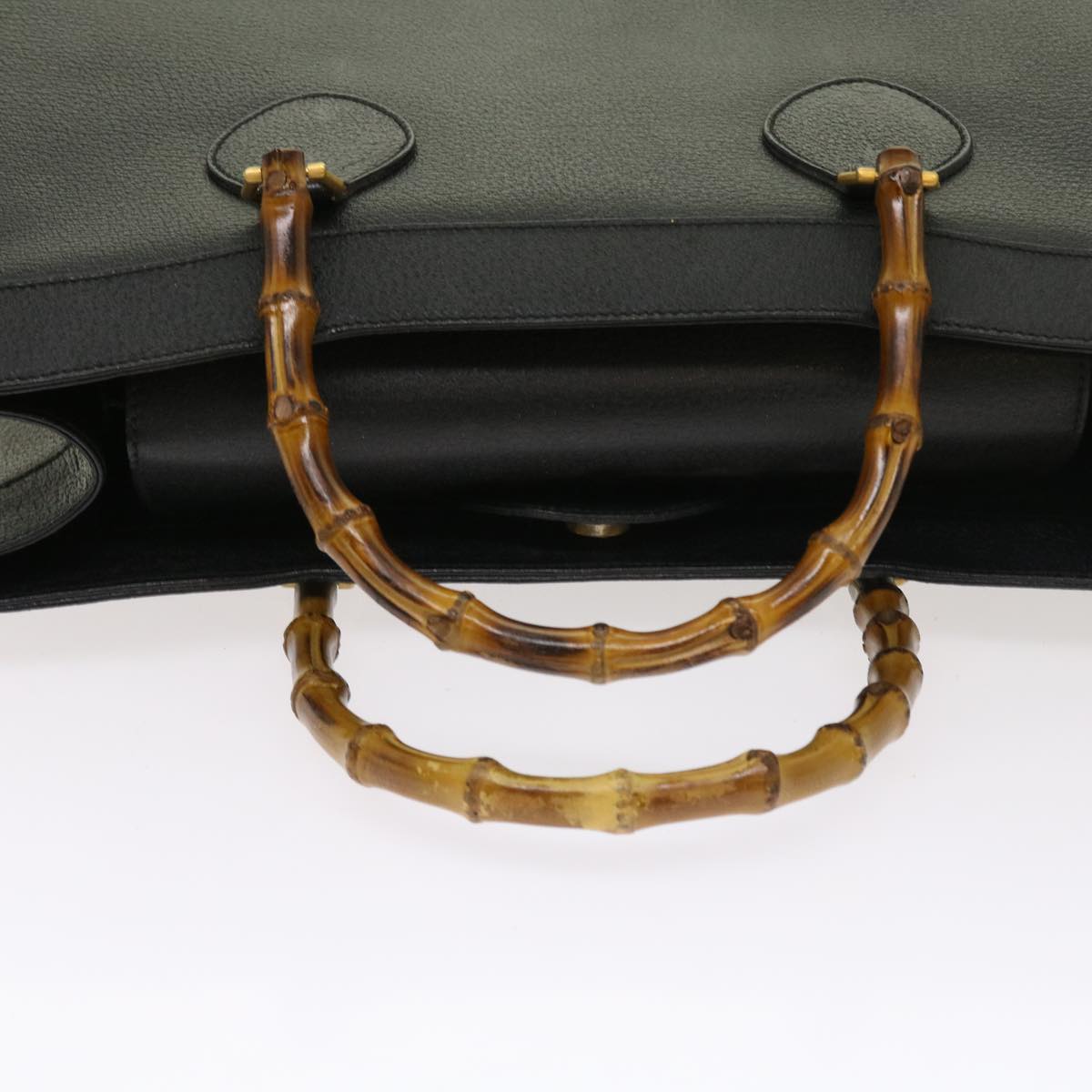GUCCI Bamboo Hand Bag Leather Black 002 1186 0259 ep1809