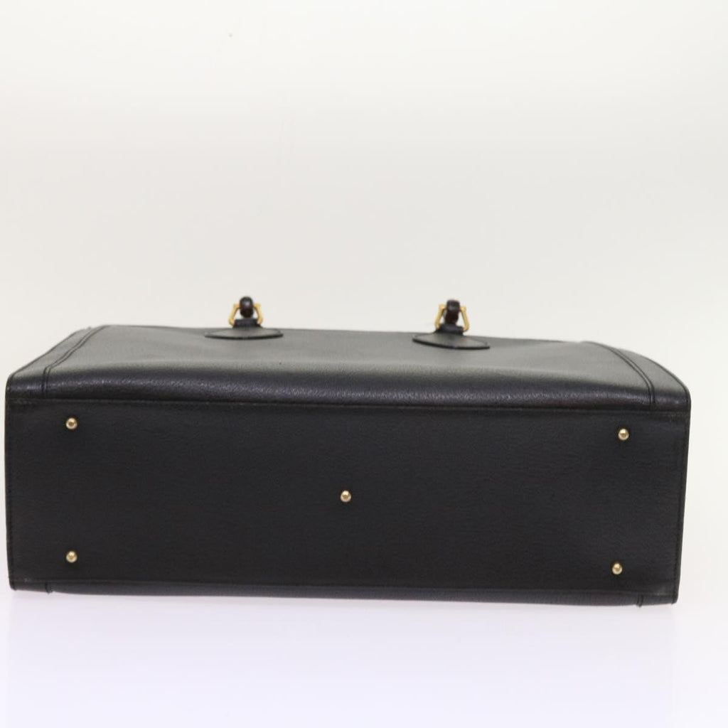 GUCCI Bamboo Hand Bag Leather Black 002 1186 0259 ep1809