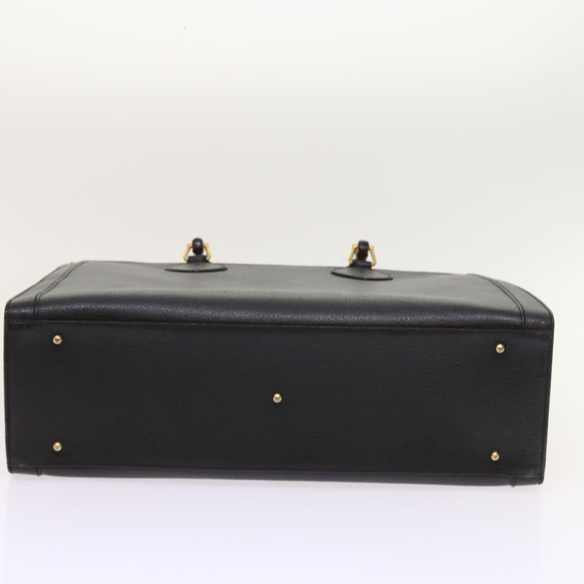 GUCCI Bamboo Hand Bag Leather Black 002 1186 0259 ep1809