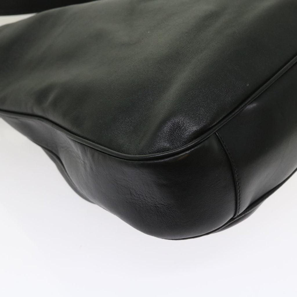 GUCCI Bamboo Shoulder Bag Leather 2way Black ep1812