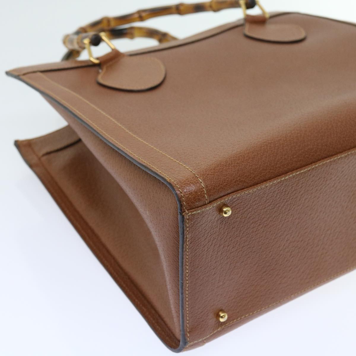 GUCCI Bamboo Hand Bag Leather Brown 002 1186 0260 ep1821