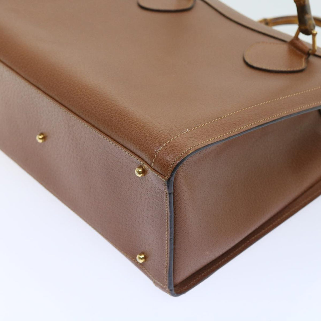 GUCCI Bamboo Hand Bag Leather Brown 002 1186 0260 ep1821