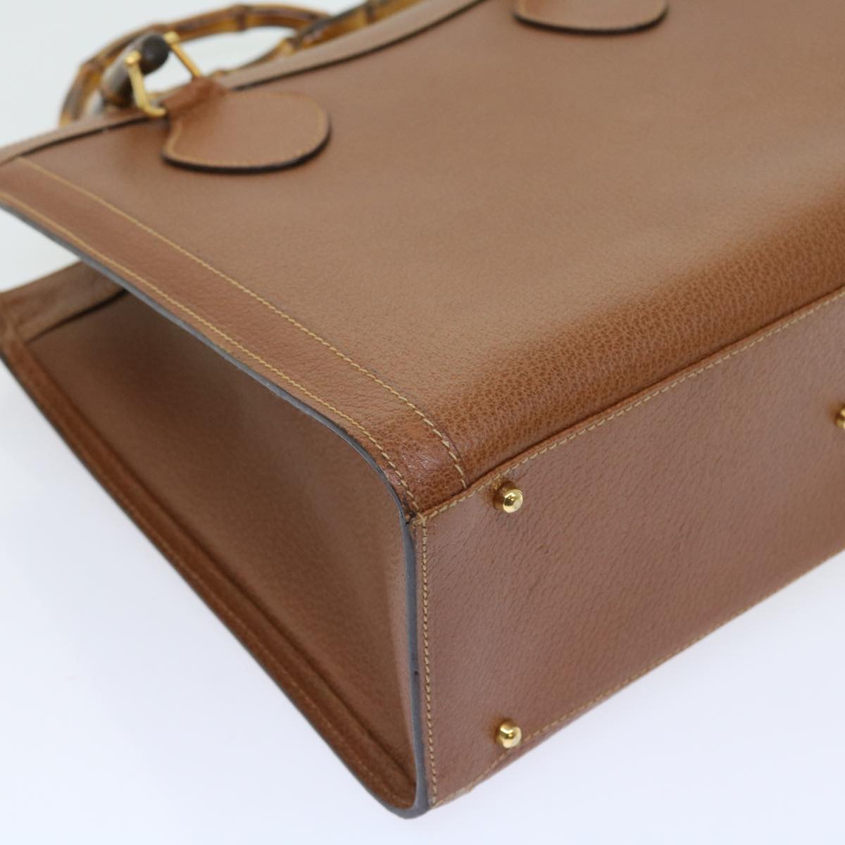 GUCCI Bamboo Hand Bag Leather Brown 002 1186 0260 ep1821