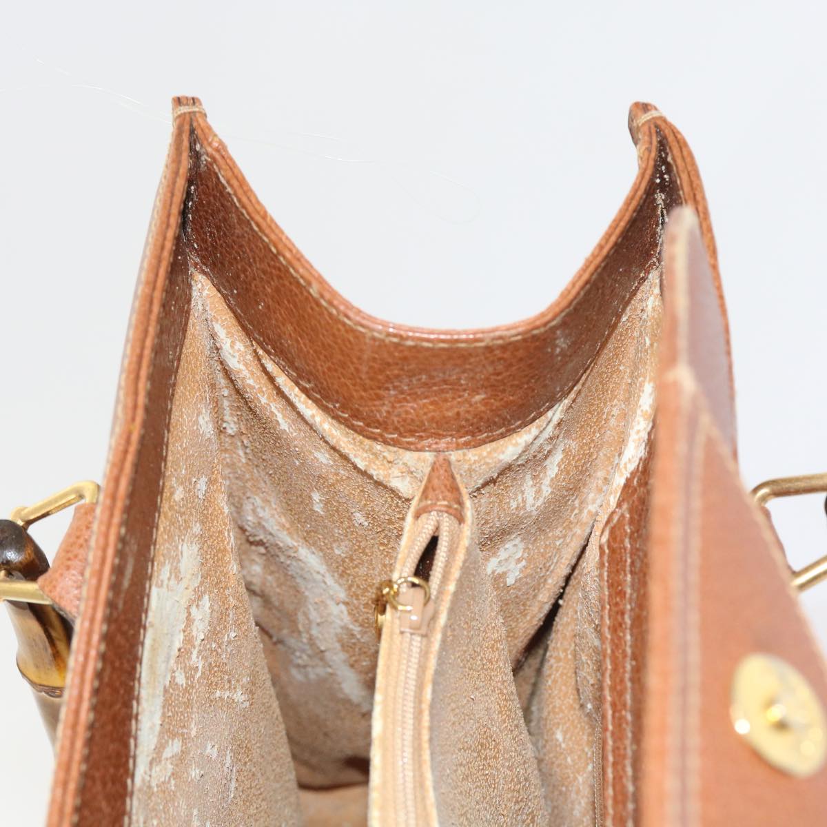 GUCCI Bamboo Hand Bag Leather Brown 002 1186 0260 ep1821