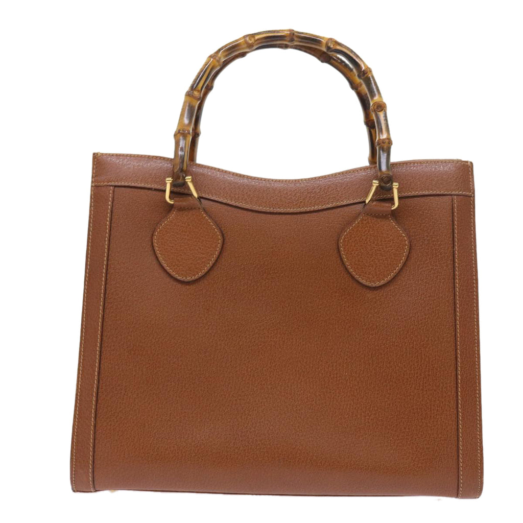 GUCCI Bamboo Hand Bag Leather Brown 002 1186 0260 ep1821