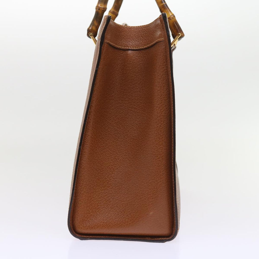 GUCCI Bamboo Hand Bag Leather Brown 002 1186 0260 ep1821
