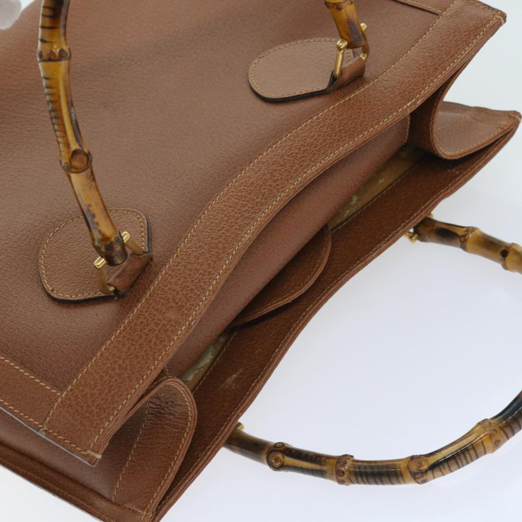 GUCCI Bamboo Hand Bag Leather Brown 002 1186 0260 ep1821