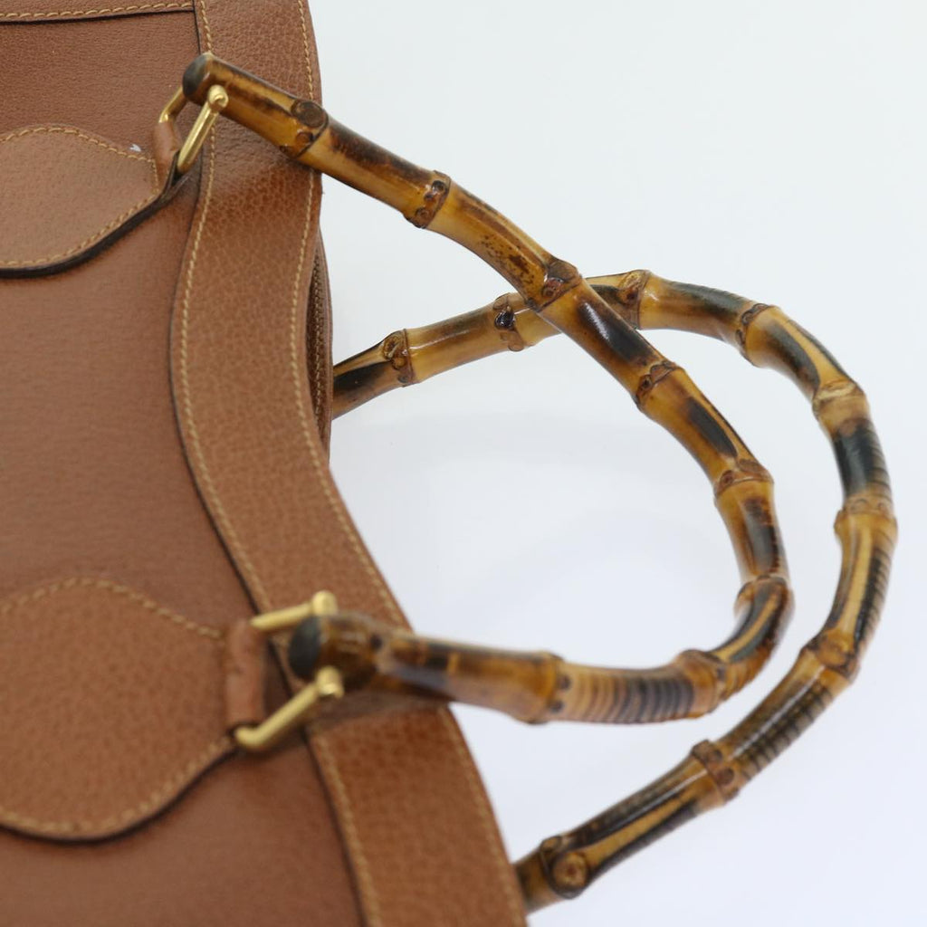 GUCCI Bamboo Hand Bag Leather Brown 002 1186 0260 ep1821