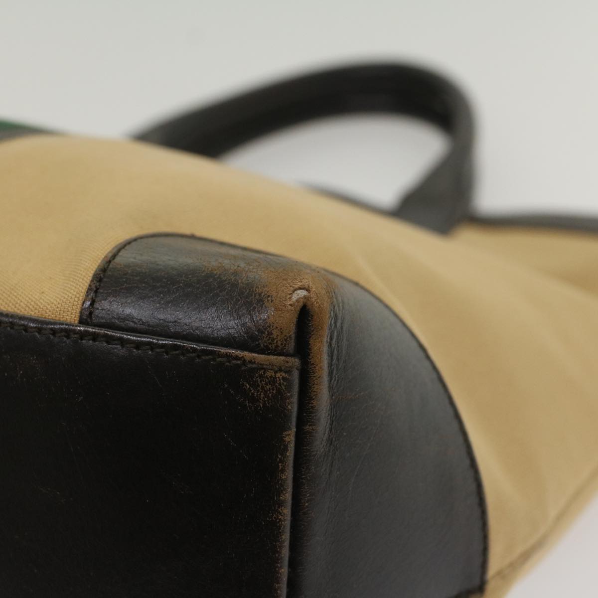 GUCCI Web Sherry Line Hand Bag Canvas Beige Red Green 002 1121 ep1825