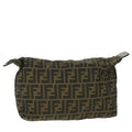 FENDI Zucca Canvas Pouch Black Brown 2119 26545 099 ep1838