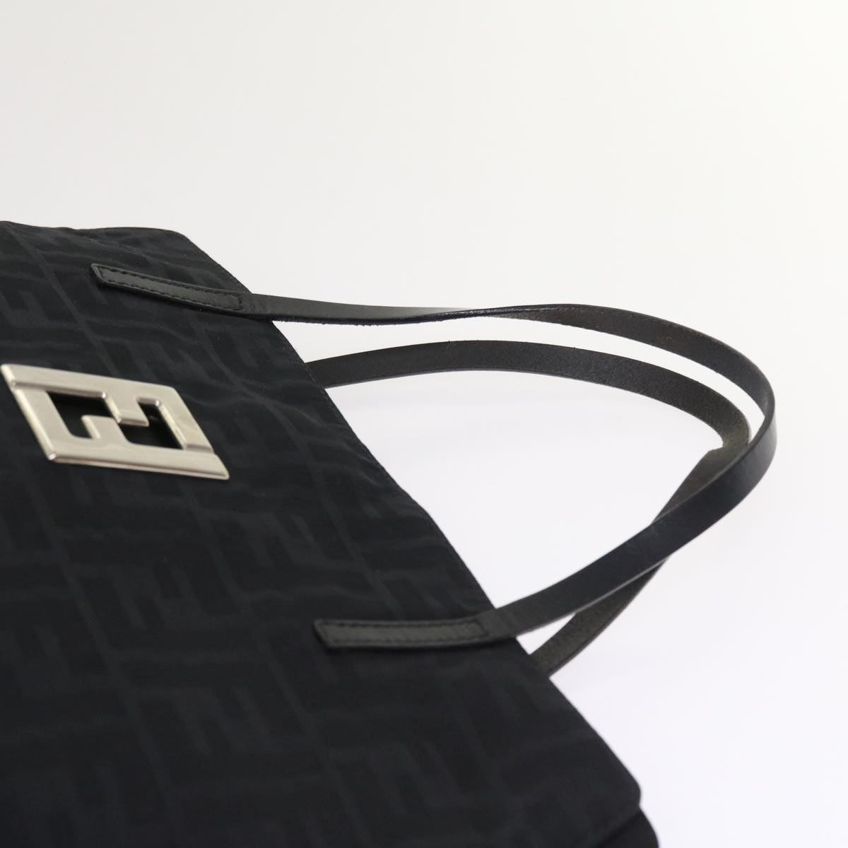 FENDI Zucca Canvas Hand Bag Black ep1858
