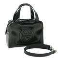 GUCCI Hand Bag Leather 2way Black 000 1274 0505 ep1869