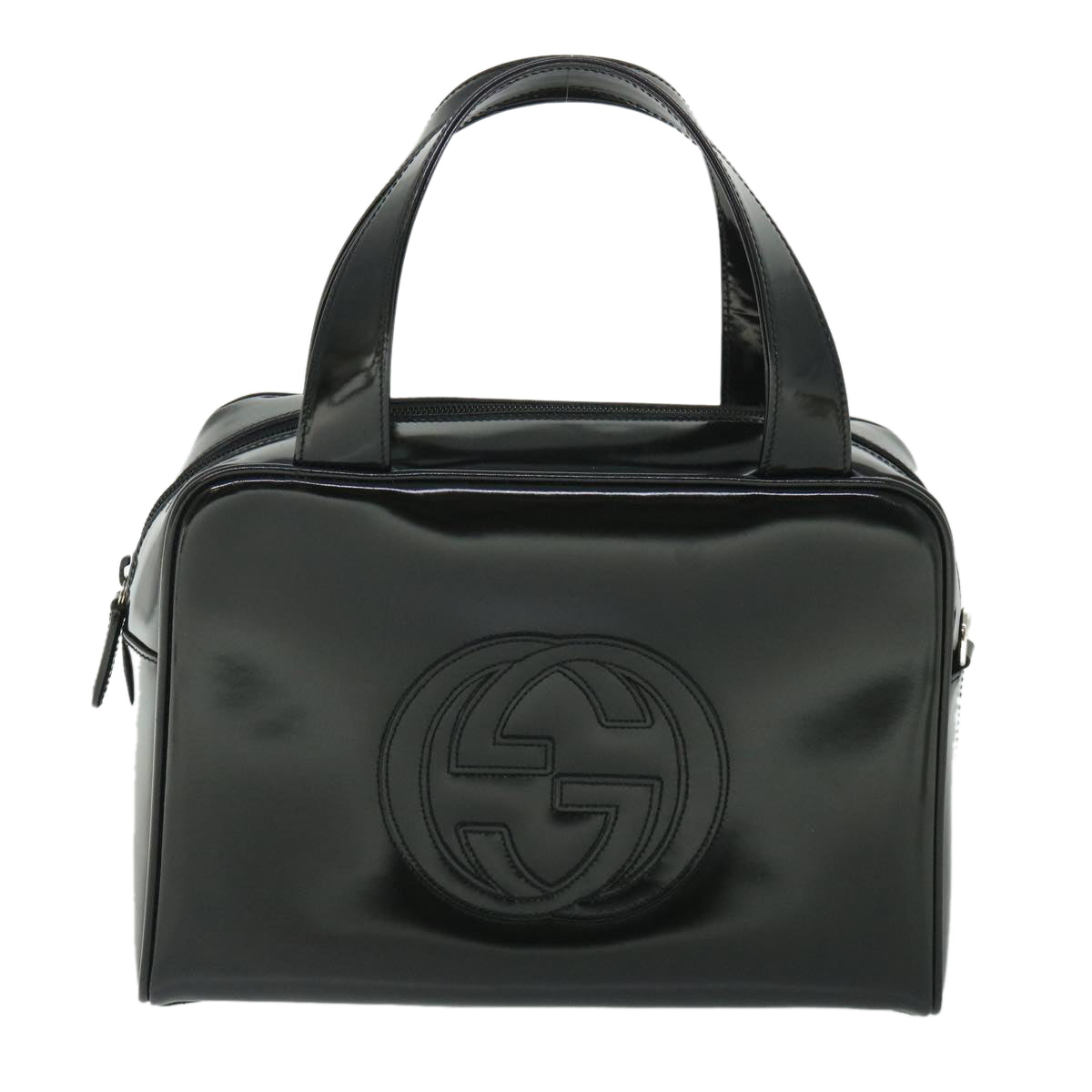 GUCCI Hand Bag Leather 2way Black 000 1274 0505 ep1869
