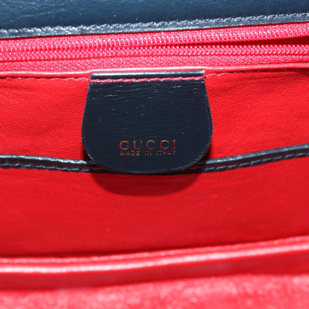 GUCCI Bamboo Hand Bag Leather Black 000 2040 0188 ep1870