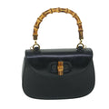 GUCCI Bamboo Hand Bag Leather Black 000 2040 0188 ep1870