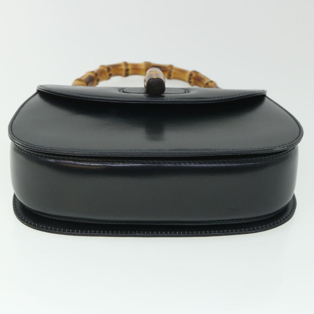 GUCCI Bamboo Hand Bag Leather Black 000 2040 0188 ep1870