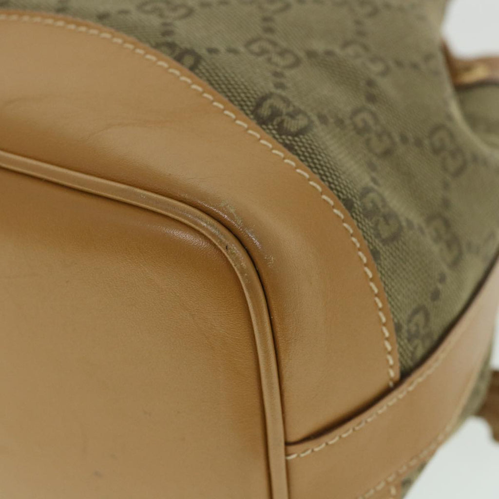 GUCCI GG Canvas Shoulder Bag Khaki Brown ep1871