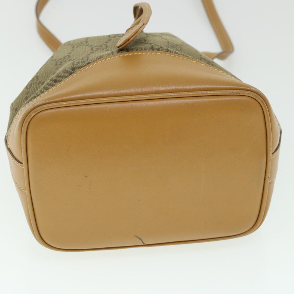 GUCCI GG Canvas Shoulder Bag Khaki Brown ep1871