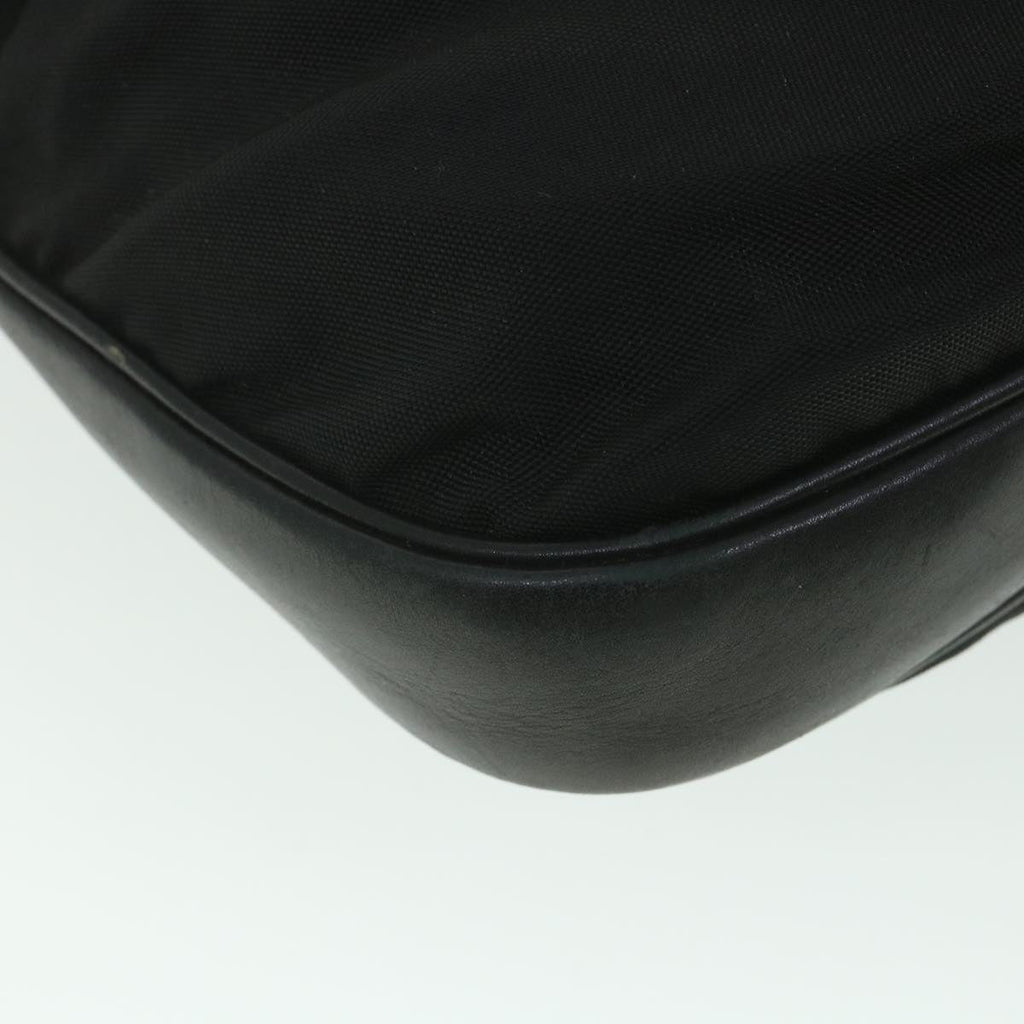 GUCCI Shoulder Bag Canvas Leather Black ep1875