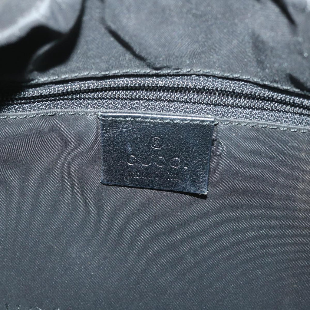 GUCCI Shoulder Bag Canvas Leather Black ep1875