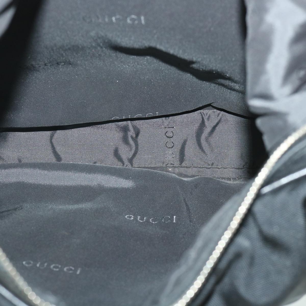GUCCI Shoulder Bag Canvas Leather Black ep1875