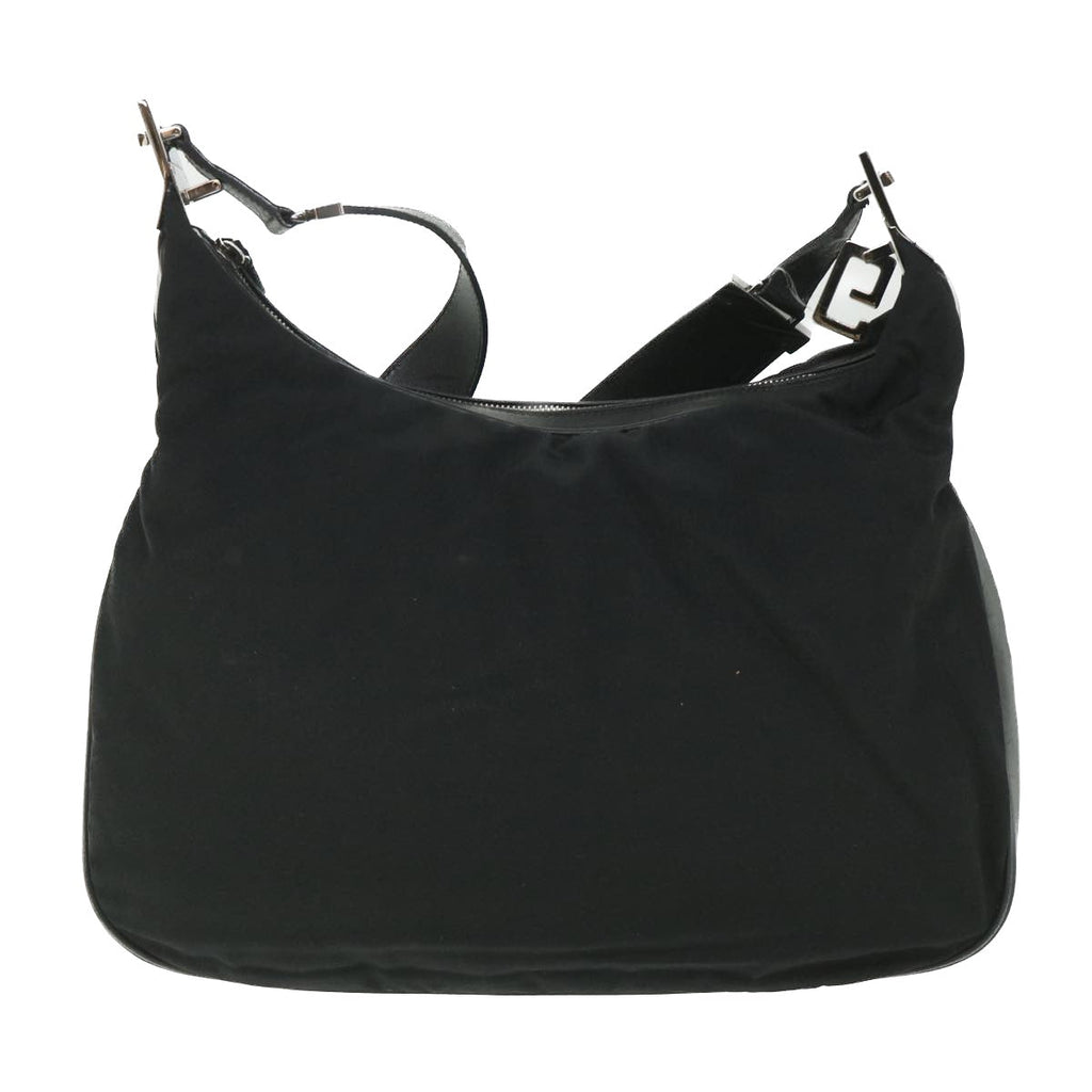 GUCCI Shoulder Bag Canvas Leather Black ep1875
