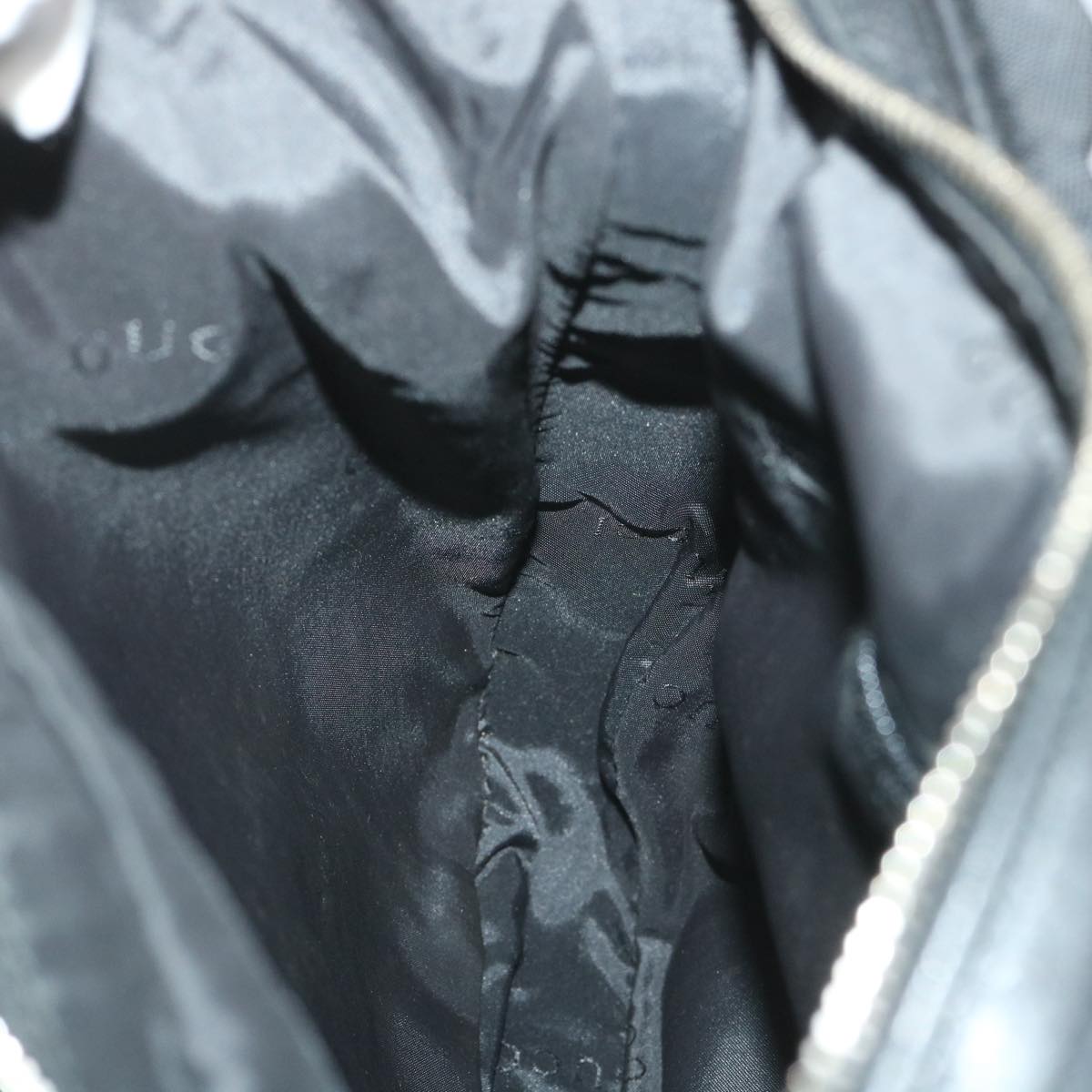 GUCCI Shoulder Bag Canvas Leather Black ep1875