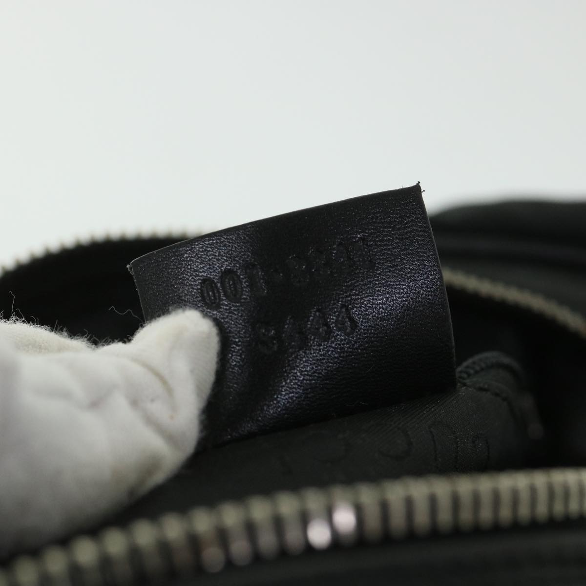 GUCCI Shoulder Bag Canvas Leather Black ep1875