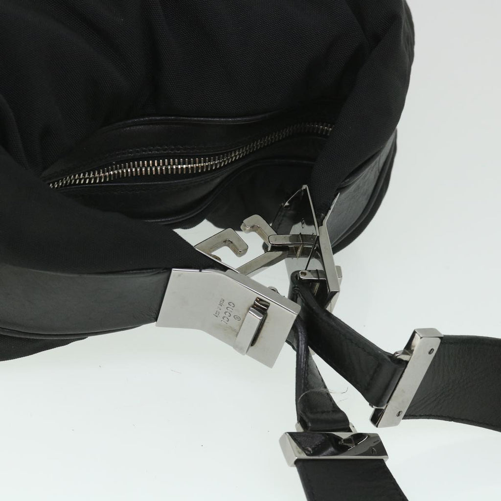 GUCCI Shoulder Bag Canvas Leather Black ep1875