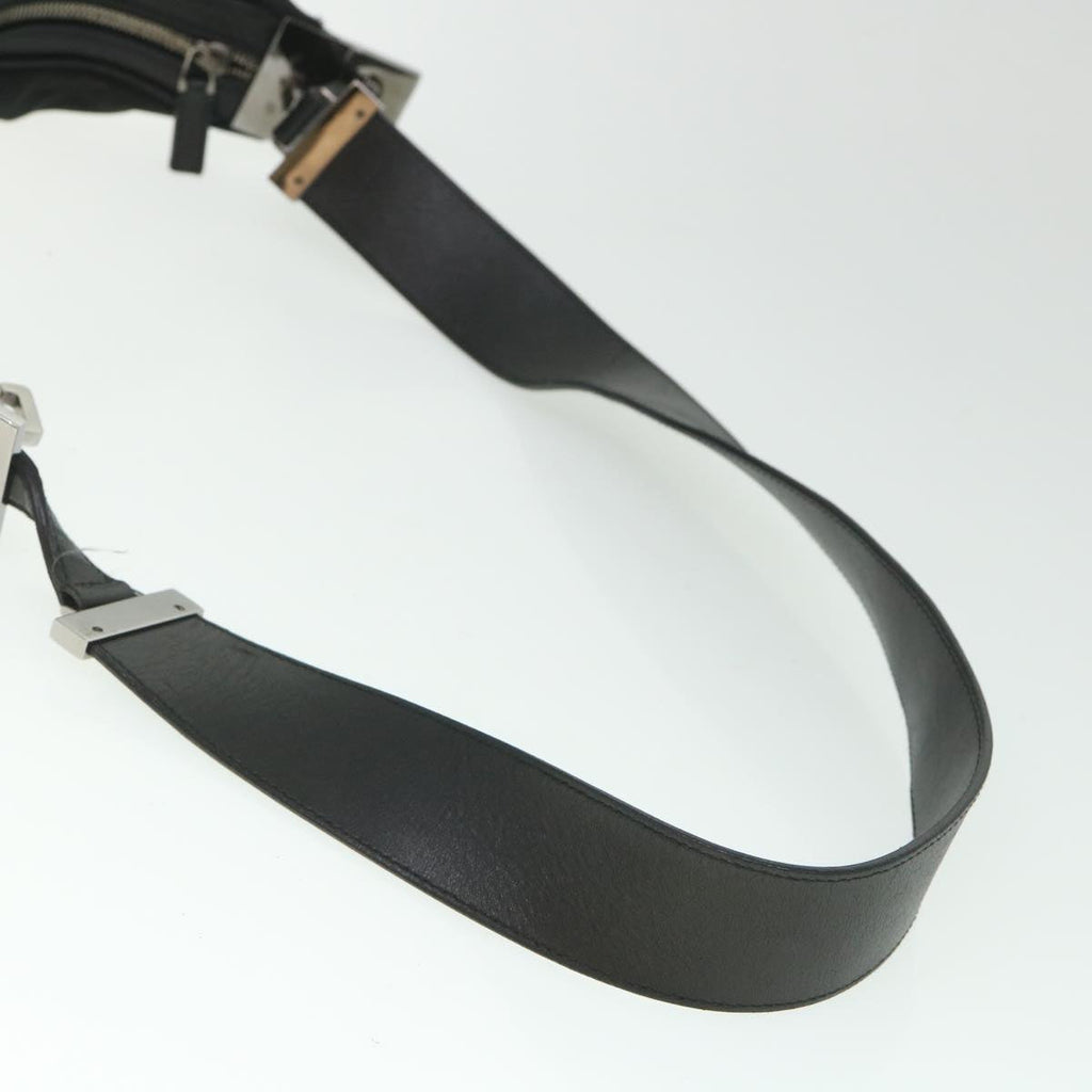 GUCCI Shoulder Bag Canvas Leather Black ep1875