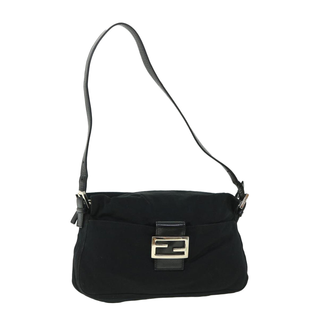 FENDI Mamma Baguette Shoulder Bag Nylon Black 2321 26566 009 ep1885