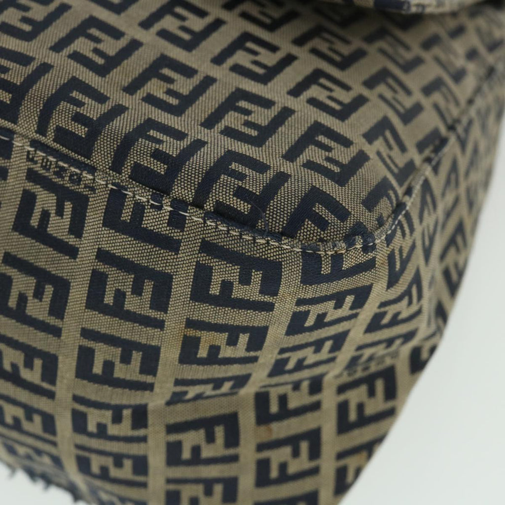FENDI Zucchino Canvas Mamma Baguette Bag Navy 2305 26325 018 ep1886