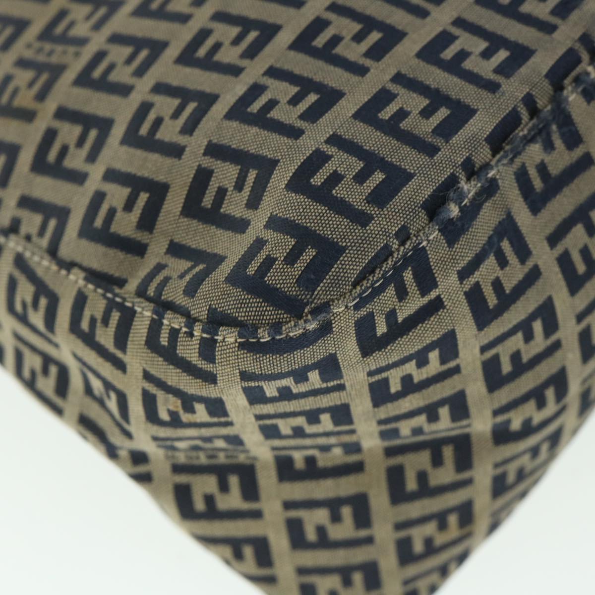 FENDI Zucchino Canvas Mamma Baguette Bag Navy 2305 26325 018 ep1886
