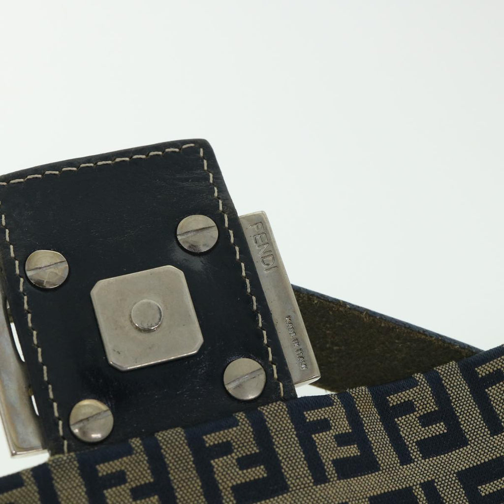 FENDI Zucchino Canvas Mamma Baguette Bag Navy 2305 26325 018 ep1886