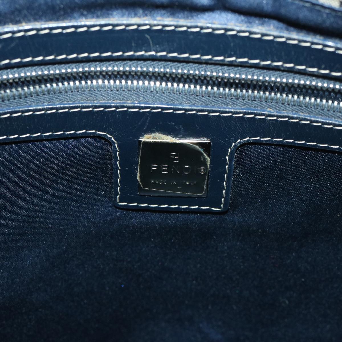 FENDI Zucchino Canvas Mamma Baguette Bag Navy 2305 26325 018 ep1886