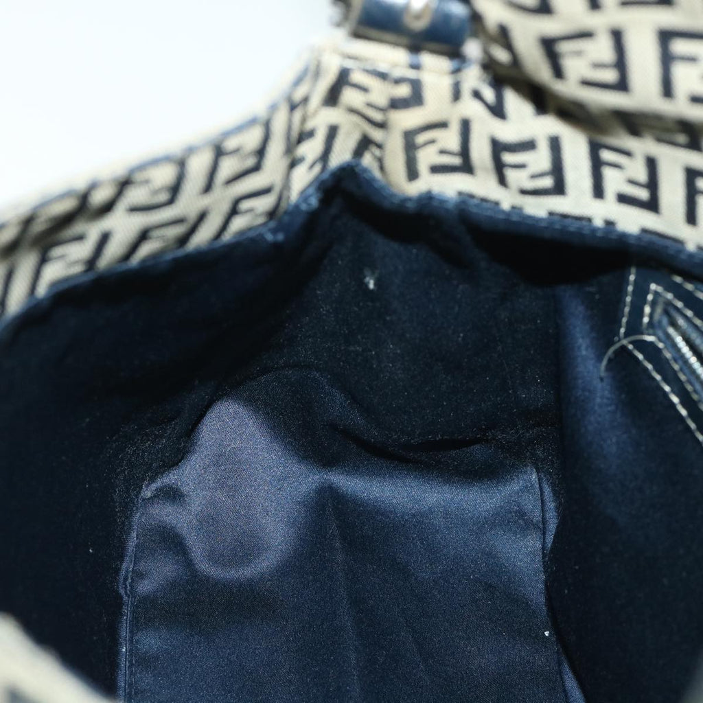 FENDI Zucchino Canvas Mamma Baguette Bag Navy 2305 26325 018 ep1886