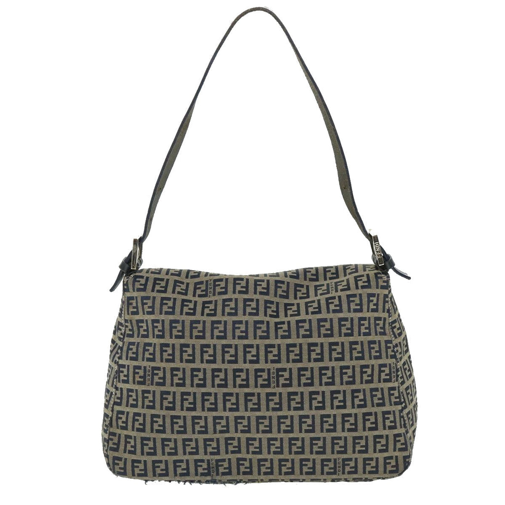 FENDI Zucchino Canvas Mamma Baguette Bag Navy 2305 26325 018 ep1886