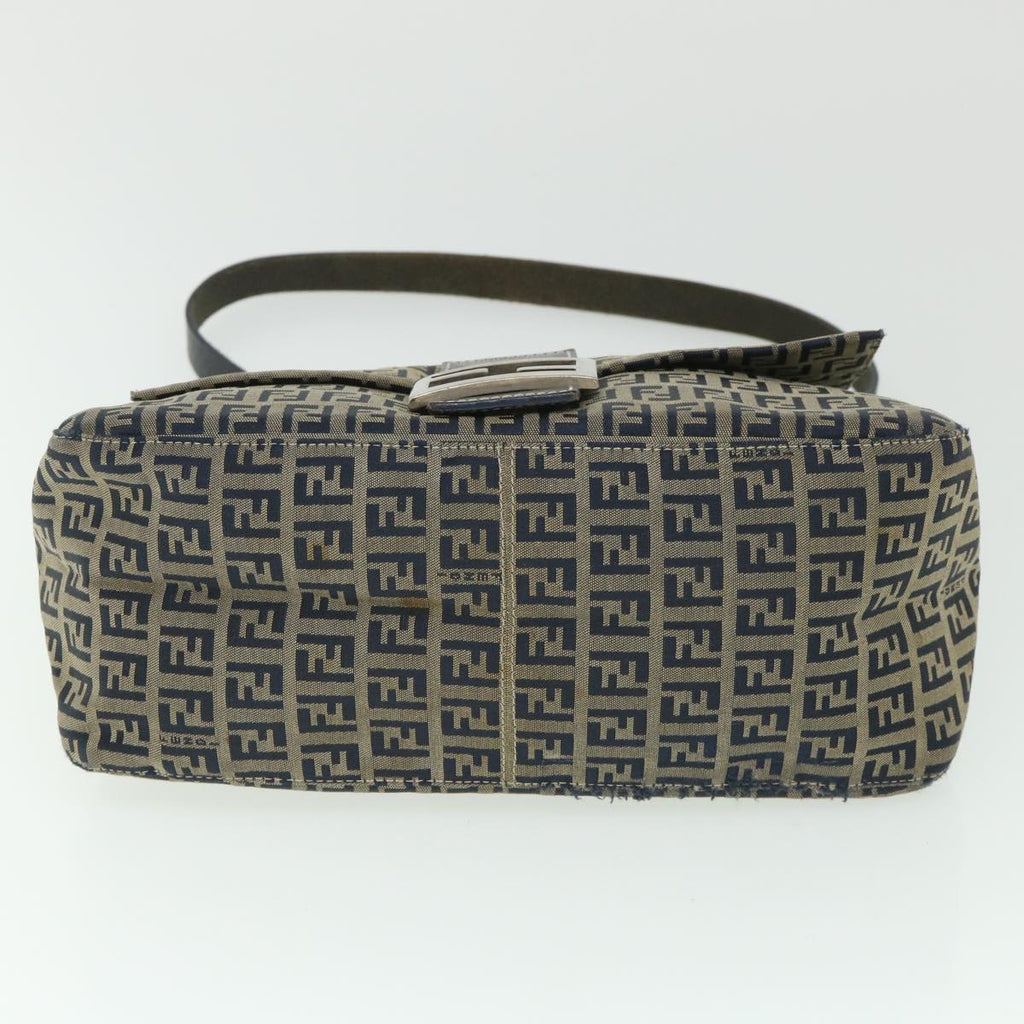 FENDI Zucchino Canvas Mamma Baguette Bag Navy 2305 26325 018 ep1886