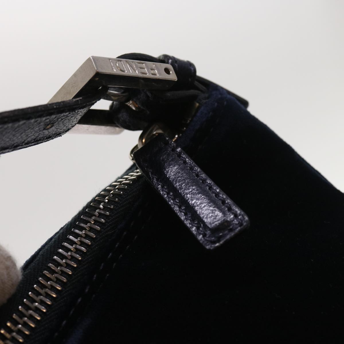 FENDI Hand Bag Velor Navy 2308 26580 089 ep1889